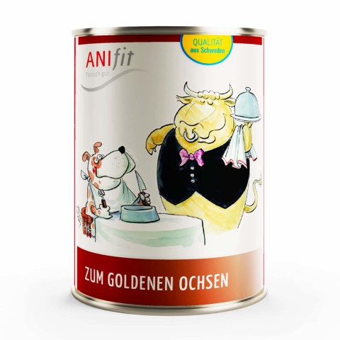 Dog Accessories Wet pet food To the Golden Ox (Zum Goldenen Ochsen) 400g 6 Piece -1- Anifit