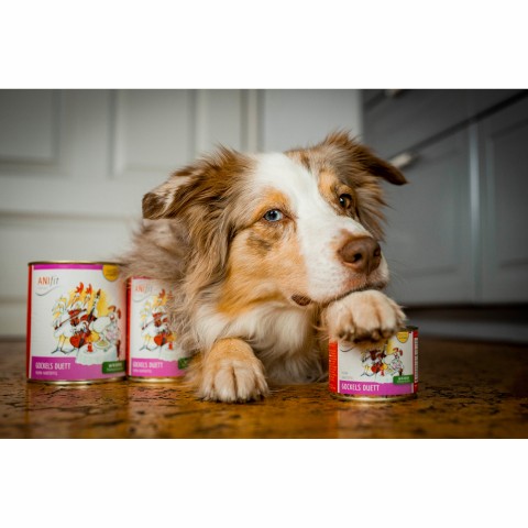 Hund Hundefutter Nassfutter Gockels Duett 200g 6 Stück -3- Anifit