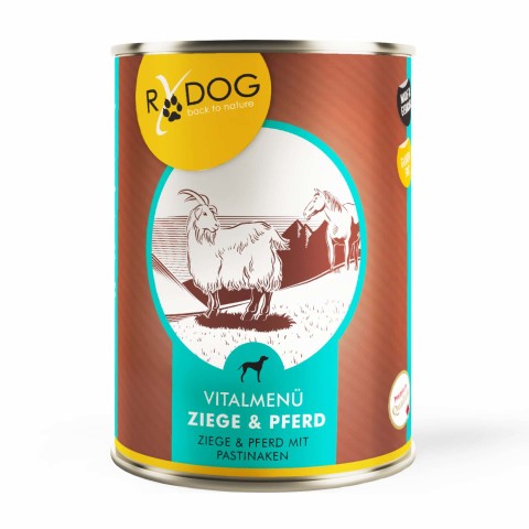 Dog Wet pet food RyDog Goat&Horse (Ziege&Pferd) 400g 6 Piece -1- Anifit